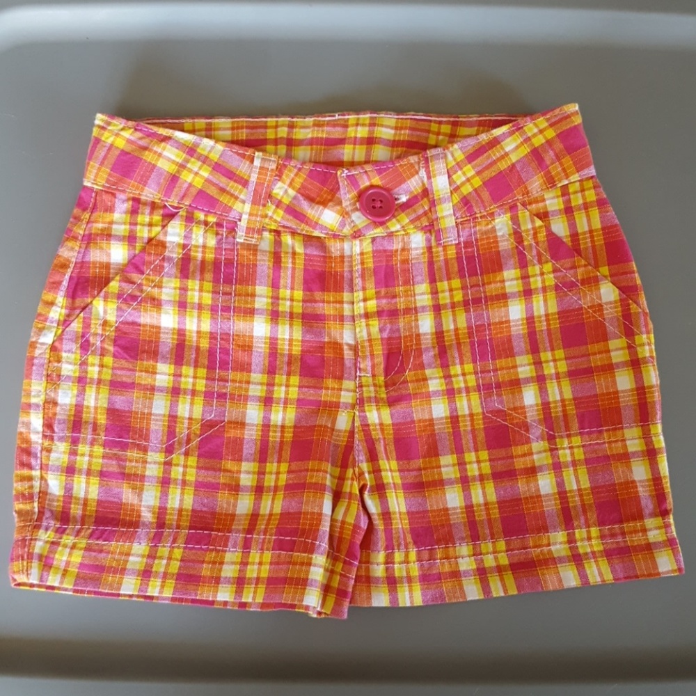 ❤ 4/$20 Arizona Pink and Yellow Plaid Shorts